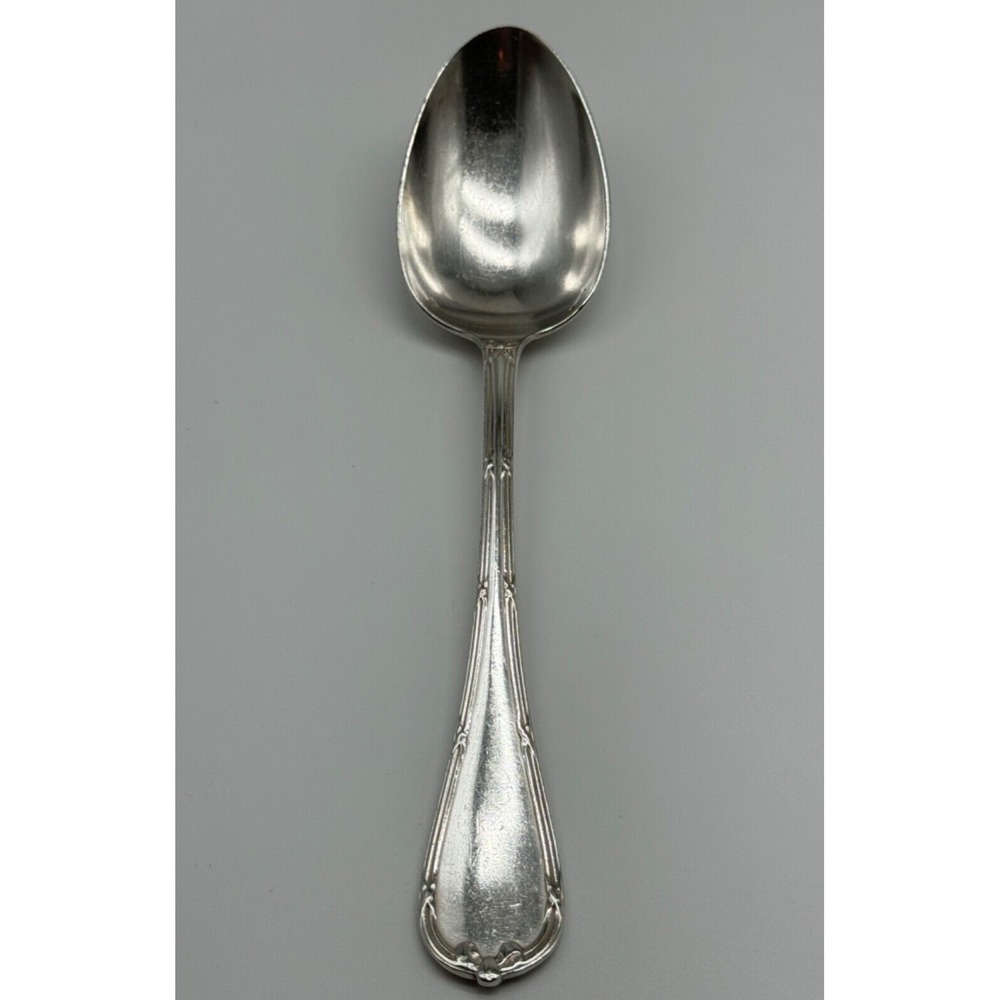 Vintage Christofle Rubans Silverplate European Place Oval Soup Spoon 8 1/8"
